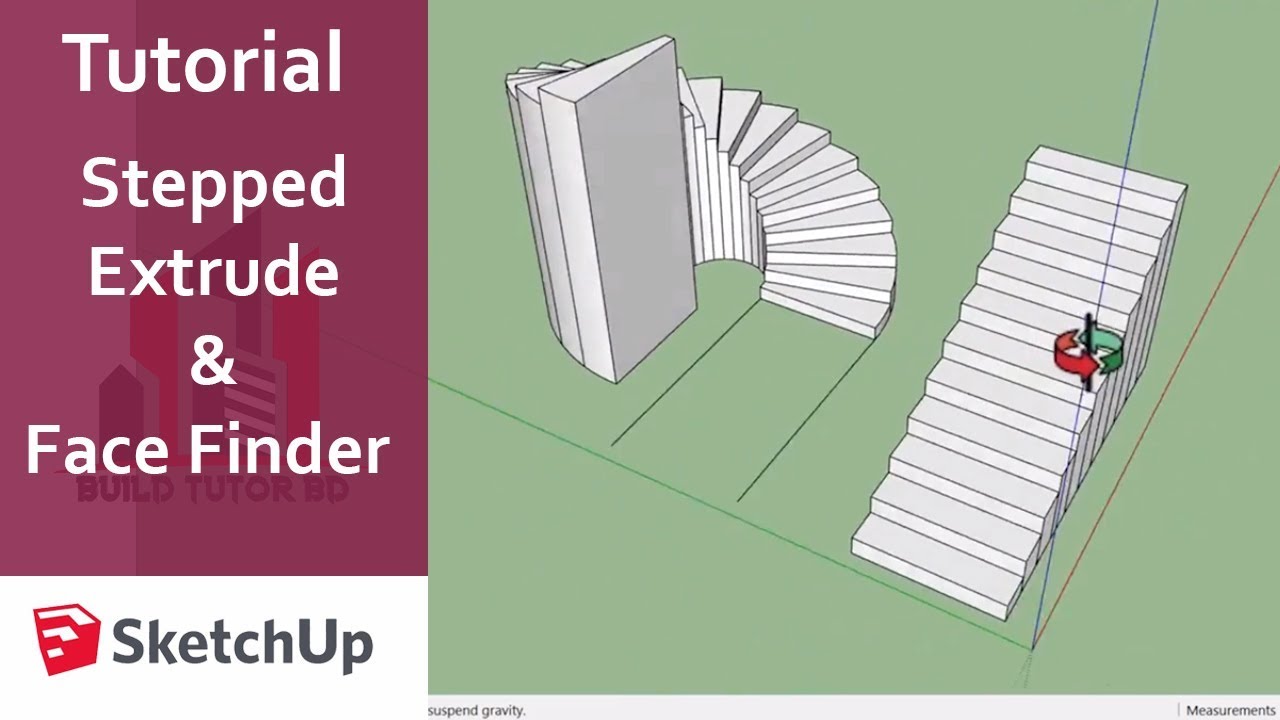 sketchup extrude multiple faces
